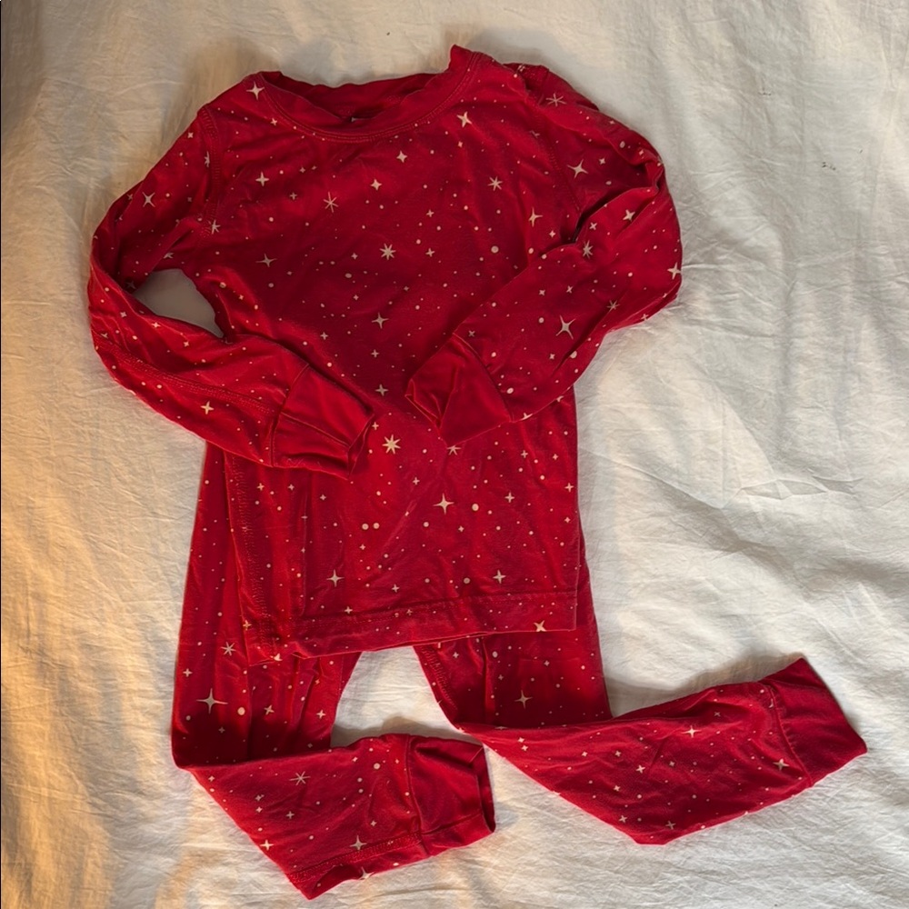 Hanna Andersson Red Starry Pajama Set - 3T